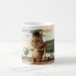 Cute Squirrel Teacher Retirement Mug 2026 Koffiemok