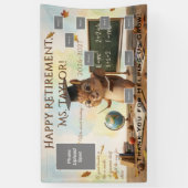 Cute Squirrel Teacher Retirement Photo Banner 2026 (Verticaal)