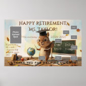 Cute Squirrel Teacher Retirement Poster 2026 (Voorkant)