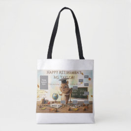 Cute Squirrel Teacher Retirement Shoulder Tote 202 Bag