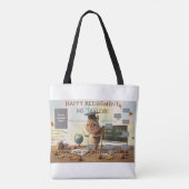 Cute Squirrel Teacher Retirement Shoulder Tote 202 Tote Bag (Achterkant)