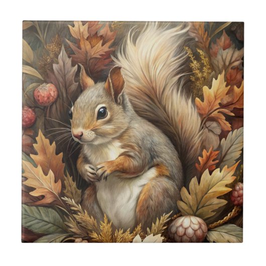Cute Squirrel Tegeltje (Voorkant)