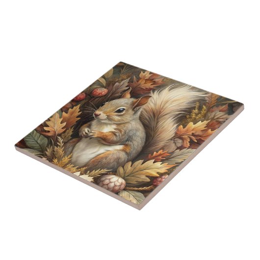 Cute Squirrel Tegeltje (Zijkant)