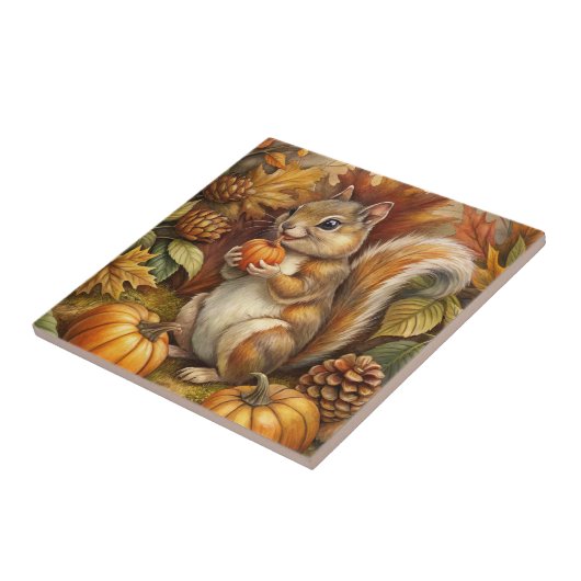 Cute Squirrel Tegeltje (Zijkant)