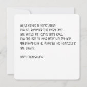 Cute squirrel thanksgiving card  kaart (Achterkant)