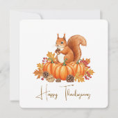 Cute squirrel thanksgiving card  kaart (Voorkant)