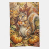 Cute Squirrel Theedoek (Verticaal)