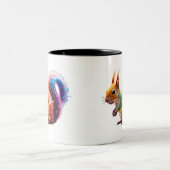 Cute Squirrel Tweekleurige Koffiemok (Center)