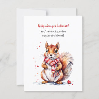 Cute Squirrel Valentijnkaart voor Kinderen Feestdagenkaart