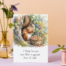 Cute Squirrel Valentijnkaart – Watercolor Love