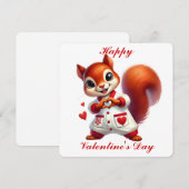 Cute Squirrel - Valentijnsdagkaart Bedankkaart (Voorkant / Achterkant)