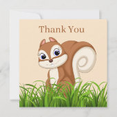 Cute squirrel voegt tekst toe bedankkaart (Voorkant)