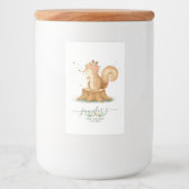 Cute Squirrel wildlife farm forest animal Voedselcontainer Etiket (Voorkant)