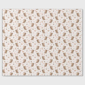 Cute Squirrel Woodland Forest Pattern Cadeaupapier (Vlak)