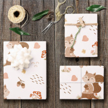 Cute Squirrel Woodland Forest Pattern