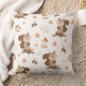 Cute Squirrel Woodland Forest Pattern Kussen (Deken)