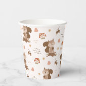Cute Squirrel Woodland Forest Pattern Papieren Bekers (Voorkant)
