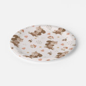 Cute Squirrel Woodland Forest Pattern Papieren Bordje (Gekanteld)