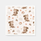 Cute Squirrel Woodland Forest Pattern Servet (Voorkant)