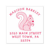 Cute Squirrel Zelfinktende Stempel (Design)