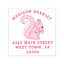 Cute Squirrel Zelfinktende Stempel