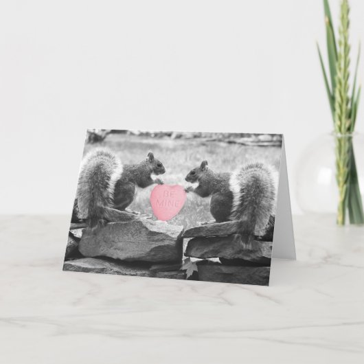Cute Squirrels in Love Feestdagen Kaart (Voorkant)