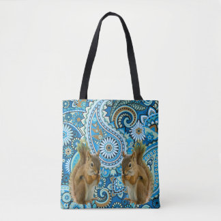 Cute Squirrels kleurige Canvas tas