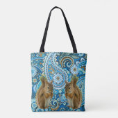 Cute Squirrels kleurige Canvas tas (Achterkant)
