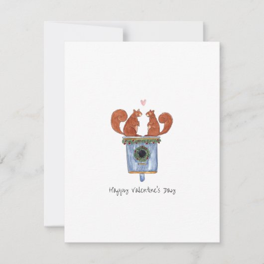 Cute Squirrels Valentijnsdag Kaart (Voorkant)