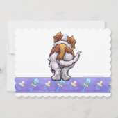 Cute St. Bernard Baby shower Kaart (Achterkant)