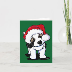Cute St. Bernard Kerstmis Feestdagen Kaart