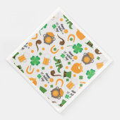 Cute St. Paddy's Day Irish Thmed Pattern Servet (Hoek)