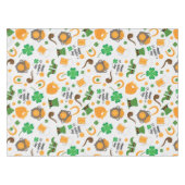 Cute St. Paddy's Day Irish Thmed Pattern Tafelkleed (Voorkant (Horizontaal))