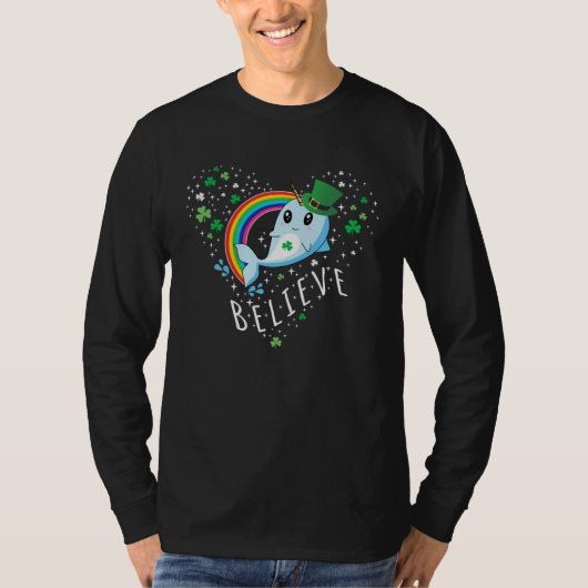Cute St Patrick Leprechaun Animal Irish Narwhal Be T-shirt (Voorkant)