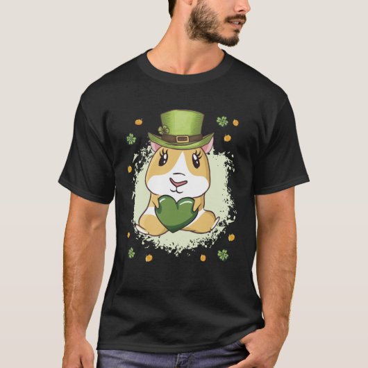 Cute St Patrick s Day Guinea Pig T-shirt (Voorkant)