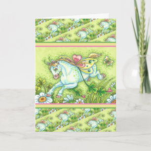 CUTE ST. PATRICK'S DAG DIE IRISH PONY VLIEGT, VRIJ FEESTDAGEN KAART