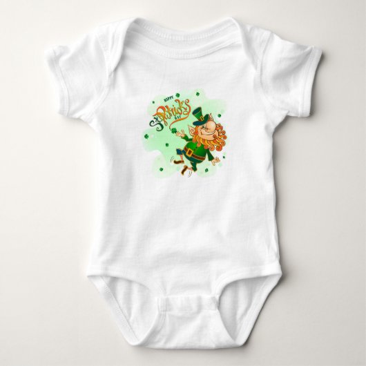 Cute St Patrick's Day Baby Bodysuit (Voorkant)