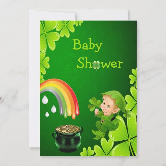 Cute St. Patrick's Day Baby shower Kaart (Voorkant)