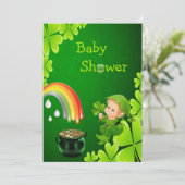 Cute St. Patrick's Day Baby shower Kaart (Staand voorkant)