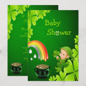 Cute St. Patrick's Day Baby shower Kaart (Voorkant / Achterkant)