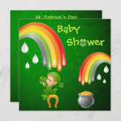 Cute St. Patrick's Day Baby shower Kaart (Voorkant / Achterkant)