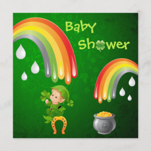 Cute St. Patrick's Day Baby shower Kaart