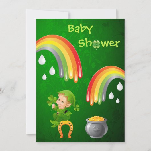 Cute St. Patrick's Day Baby shower Kaart (Voorkant)