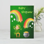 Cute St. Patrick's Day Baby shower Kaart (Staand voorkant)