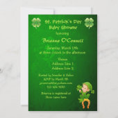 Cute St. Patrick's Day Baby shower Kaart (Achterkant)