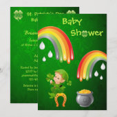 Cute St. Patrick's Day Baby shower Kaart (Voorkant / Achterkant)