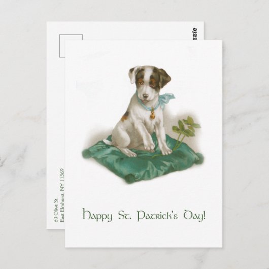 Cute St. Patrick's Day Beagle Pup Briefkaart (Voorkant / Achterkant)