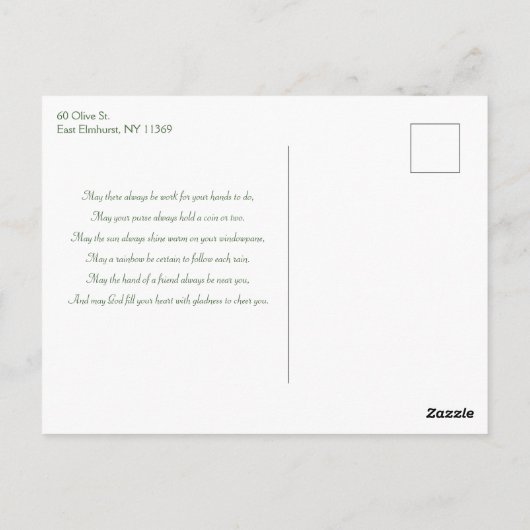 Cute St. Patrick's Day Beagle Pup Briefkaart (Achterkant)