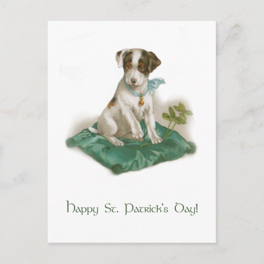 Cute St. Patrick's Day Beagle Pup Briefkaart (Voorkant)