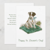 Cute  St. Patrick's Day Beagle Pup Feestdagenkaart (Voorkant / Achterkant)
